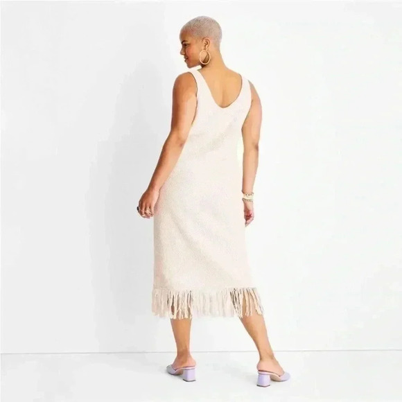 NWT FUTURE COLLECTIVE + ALANI NOELLE CROCHET FRINGE DRESS - Picture 2 of 8